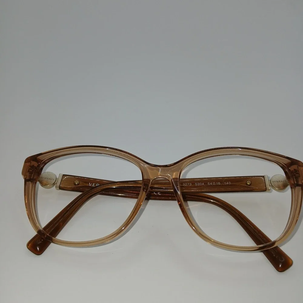 Versace 3273 5304 Women Eyeglasses Frame Brown Transparent Full Rim 54-16-140 mm